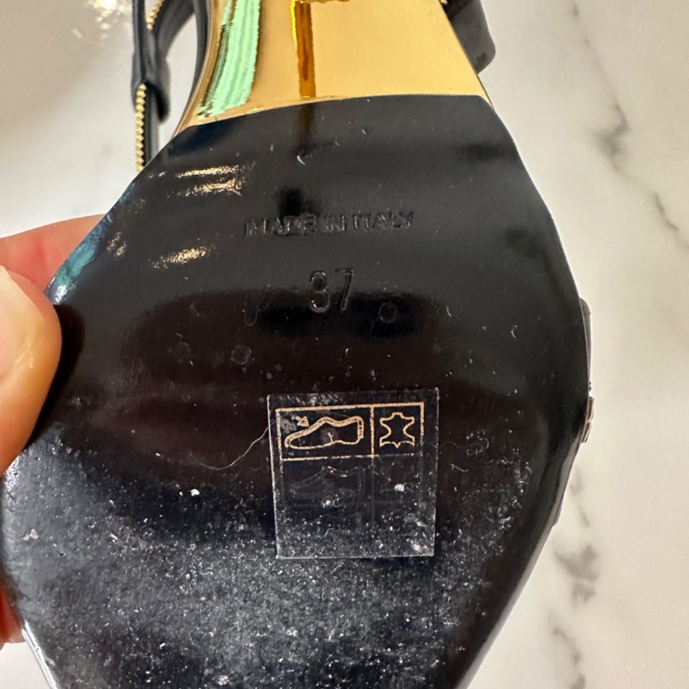 Versace Medusa Safety Pin Zip Sandals Gem